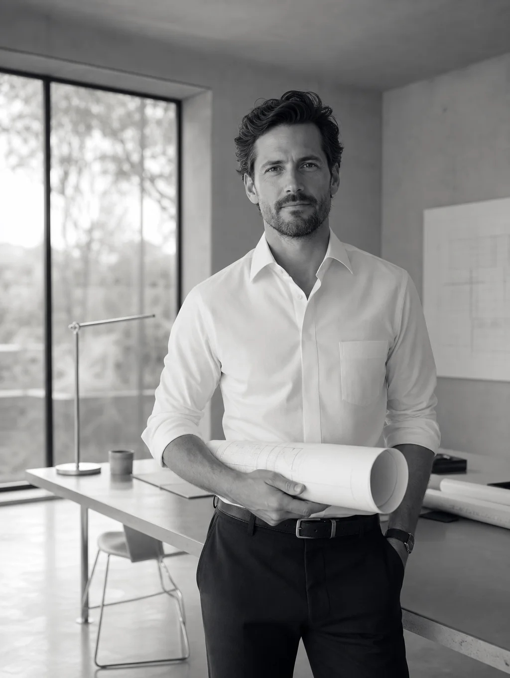 Portrait de Marc Dubois, gérant de cabinet d'architecture